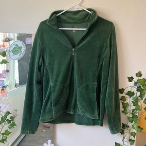 velvet zip up, size small